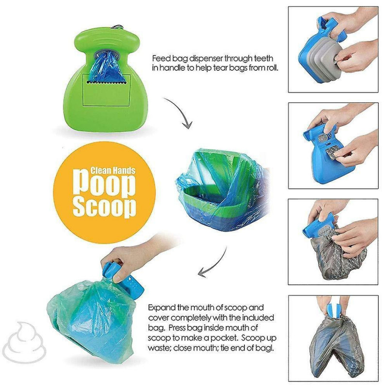 Dog Poop Bag Dispenser Foldable Poop Scoop Cleaner