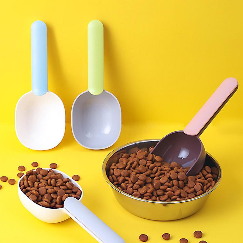 Pet Food Scoop Multifunctional Long Comfortable Handle Plastic Measuring Cup Pet Supplies for Dog