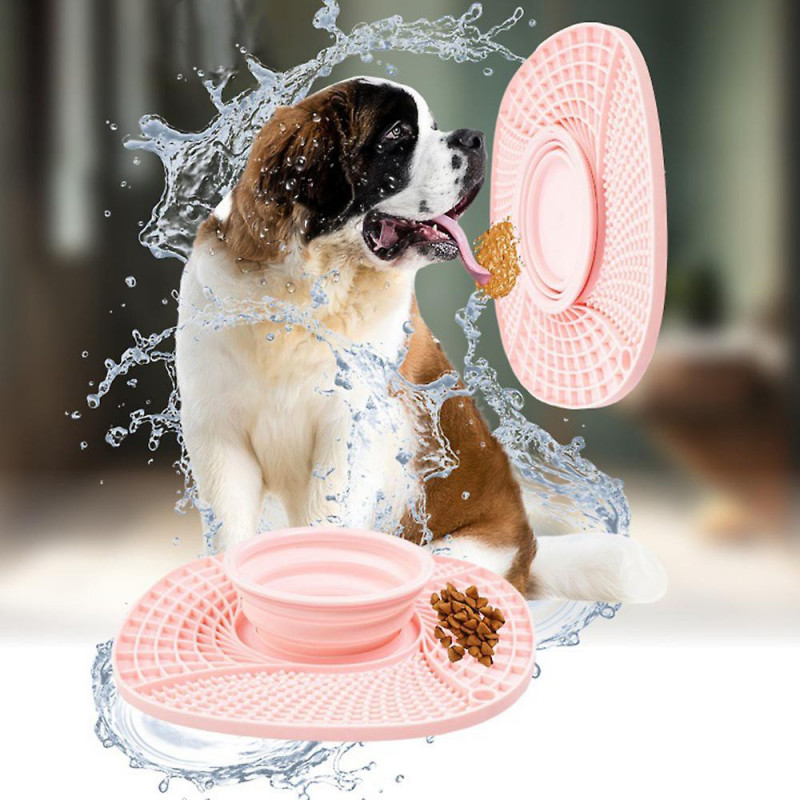 Foldable Pet Slows Feeder Bowls​ Multi-Purpose Dog Feeding Training Toy for Puppy Kittens