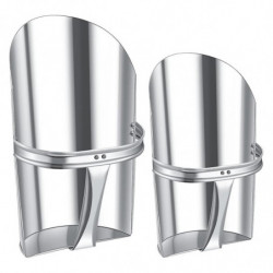 2 Pcs Métal Alimentation Grain Pelle pour Bétail 2 Tailles Heavy Duty Empilable Cheval Alimentation Pelle avec Poignée