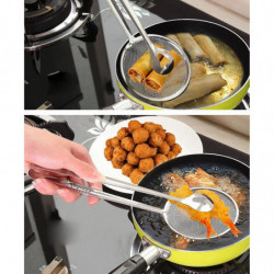 Multi-functional Filter Spoon With Clip Food Kitchen Oil-frying Bbq Filter