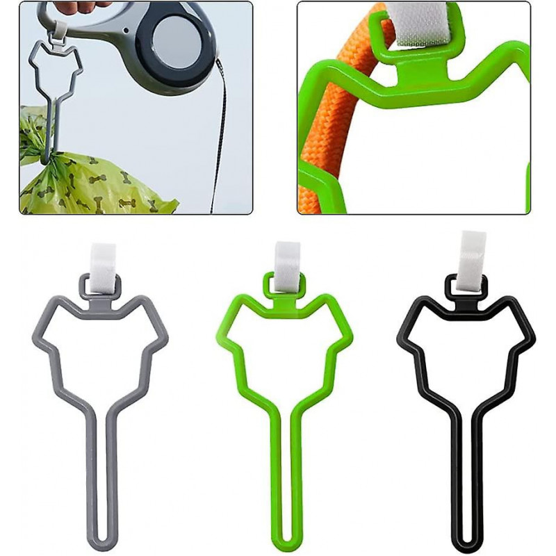 3 Pcs Acsergery Gift Dog Poop Bag Holder Adjustable Waste Bag Poop Bag Dispen For Leash, H