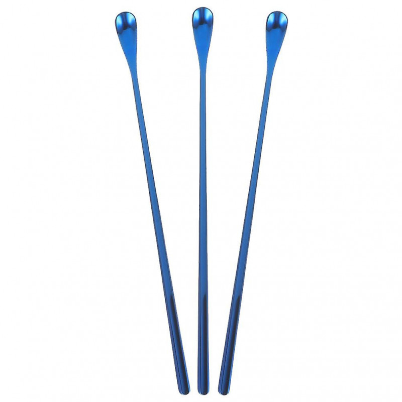 3Pcs Reptile Food Spoon Powder Fruit Mixing Stirring Food Feeding Spoon Long Handle Feeding Tool