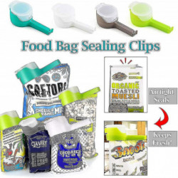 8 Pcs Food Bag Sealing Clip With Pour Spout(random Color)