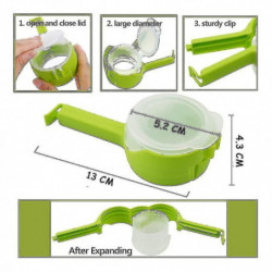 8 Pcs Food Bag Sealing Clip With Pour Spout(random Color)