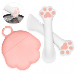 Silicone Ladle Cat Dog Can Lid Dog Cat Food Spoons Silicone Can Lids Covers Cat Dog Feeding Tool Cat Food Spoon