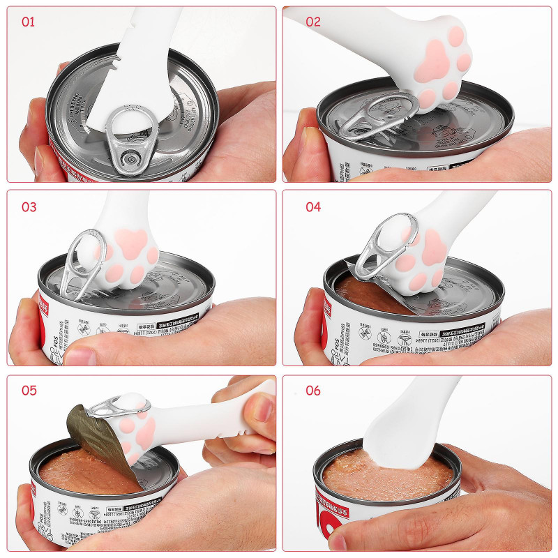 Silicone Ladle Cat Dog Can Lid Dog Cat Food Spoons Silicone Can Lids Covers Cat Dog Feeding Tool Cat Food Spoon