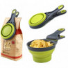 Tasses à mesurer en silicone pliables Pet Scoop Set 3 In 1,set Of 2