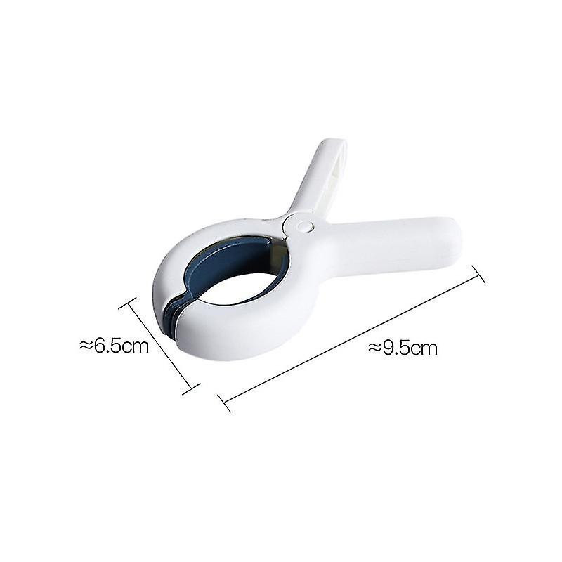 Quilt Clip, Towel Clip, Plastic Clothes Dryer, Folder, Food Bag Clip (3 Pcs, Blue And White) Yu