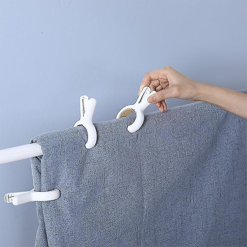 Quilt Clip, Towel Clip, Plastic Clothes Dryer, Folder, Food Bag Clip (3 Pcs, Blue And White) Yu