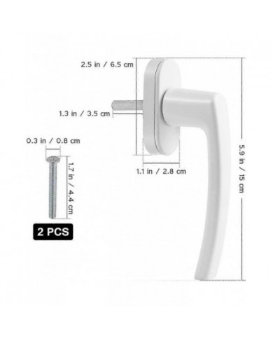 Poignée De Porte Et De Fenêtre En Pvc, Blanc TY