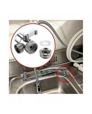 Adaptateur de robinet Évier Splitter Diverter Valve Robinet d’eau Connecteur G