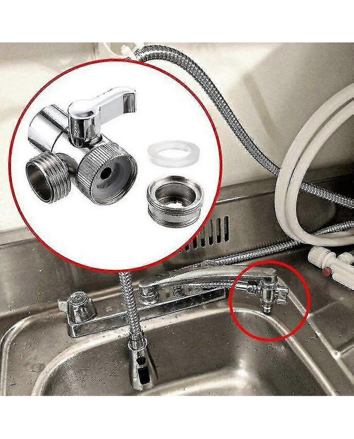 Adaptateur de robinet Évier Splitter Diverter Valve Robinet d’eau Connecteur G