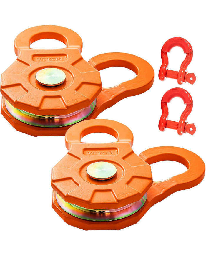 Poulie d’arrachement, limite de charge de travail de 11T/25 000 lb, poulie de treuil robuste pour corde [...]