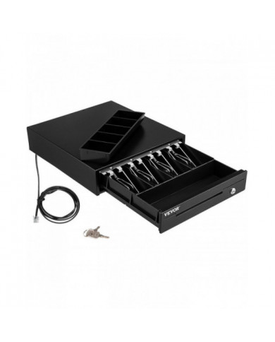 Tiroir-caisse, 13 po, 12 V, pour système de point de vente avec plateau de caisse à 4 billets et 5 pièces, [...]