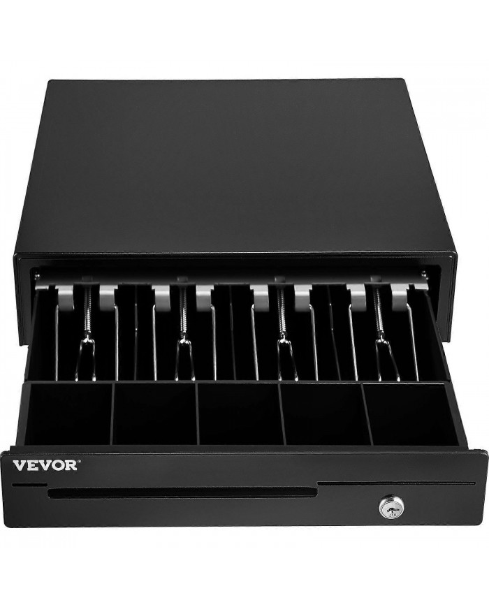 Tiroir-caisse, 13 po, 12 V, pour système de point de vente avec plateau de caisse à 4 billets et 5 pièces, [...]