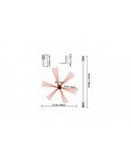 26FT / 8M Ramoneur Brosse Ramonage Kit de Ramonage Nylon 8 Tiges