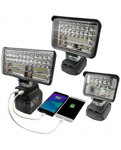 Led Work Lights lampe de poche pour Makita 18V Bl1840 Bl1850 Li-ion Batterie Spotlight