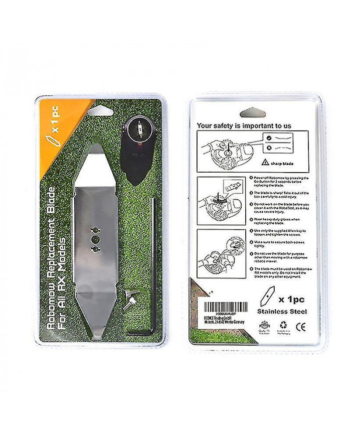 4 Pcs/Set Lames de couteau en acier inoxydable de remplacement et clé hexagonale pour Robomow RX