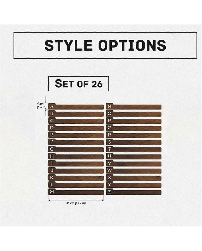 Séparateurs de disques vinyles, 26 séparateurs de stockage de disques vinyles alphabétiques A-Z