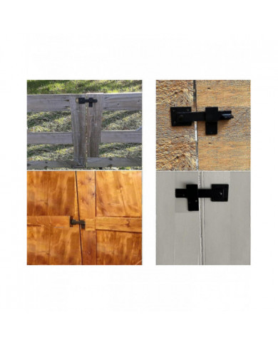 1 Pcs Heavy Duty 5.5 « Verrou de porte en fer forgé, Serrure à loquet à bascule en métal massif pour porte de [...]