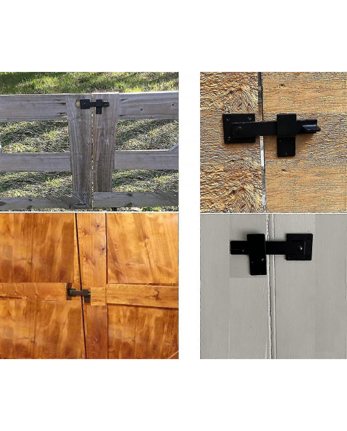 1 Pcs Heavy Duty 5.5 « Verrou de porte en fer forgé, Serrure à loquet à bascule en métal massif pour porte de [...]