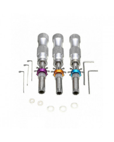 3pcs Locksmith Tools 7 Pin Advanced Lengthened Tubular Lock Pick Set For Padlock Tool Cross Pick Tubular Pick [...]