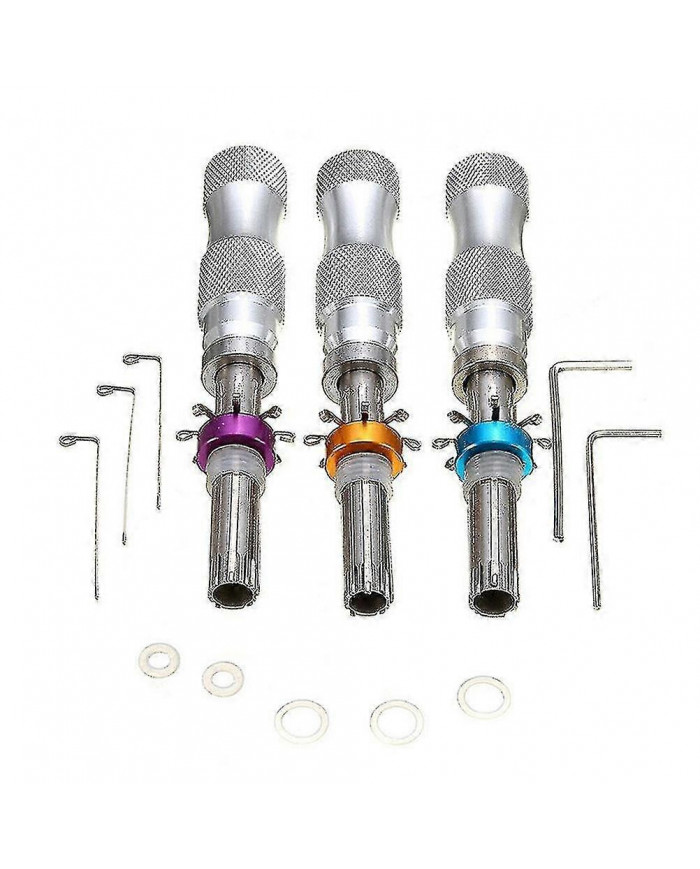 3pcs Locksmith Tools 7 Pin Advanced Lengthened Tubular Lock Pick Set For Padlock Tool Cross Pick Tubular Pick [...]