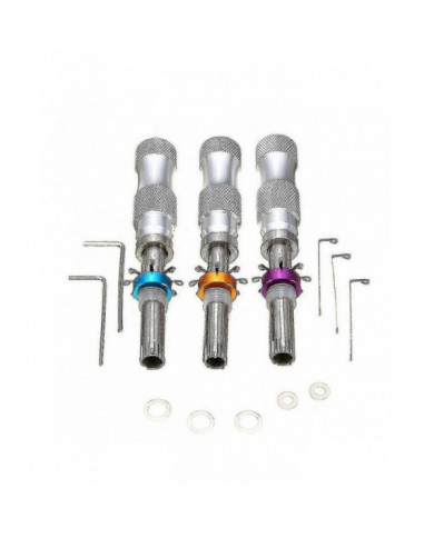 3pcs Locksmith Tools 7 Pin Advanced Lengthened Tubular Lock Pick Set For Padlock Tool Cross Pick Tubular Pick [...]