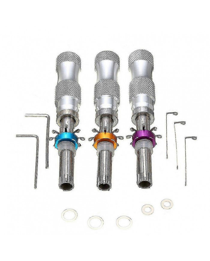 3pcs Locksmith Tools 7 Pin Advanced Lengthened Tubular Lock Pick Set For Padlock Tool Cross Pick Tubular Pick [...]