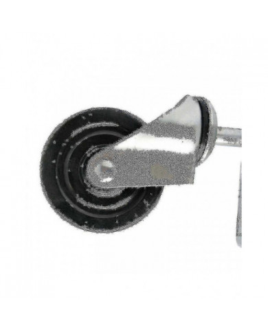 4 Inch Heavy Duty Rubber Mute Spring Loaded Gate Door Wheel Caster Spring Wheel Home Gate Door Roller (1 Pcs, Black)