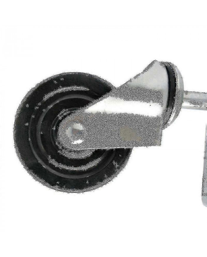 4 Inch Heavy Duty Rubber Mute Spring Loaded Gate Door Wheel Caster Spring Wheel Home Gate Door Roller (1 Pcs, Black)