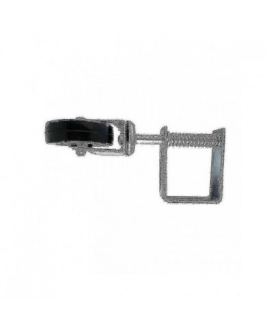 4 Inch Heavy Duty Rubber Mute Spring Loaded Gate Door Wheel Caster Spring Wheel Home Gate Door Roller (1 Pcs, Black)