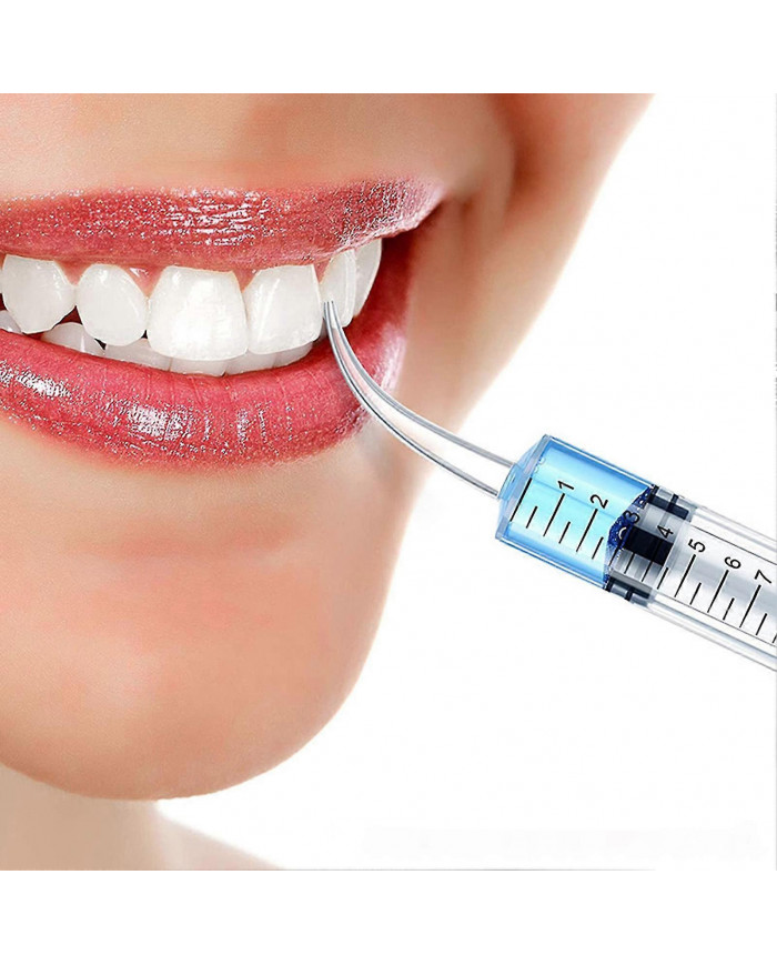 10pcs 12ml Disposable Dental Syringe Transparent Elbow Syringe Teeth Washing Tool Dental Irrigation Liquid [...]