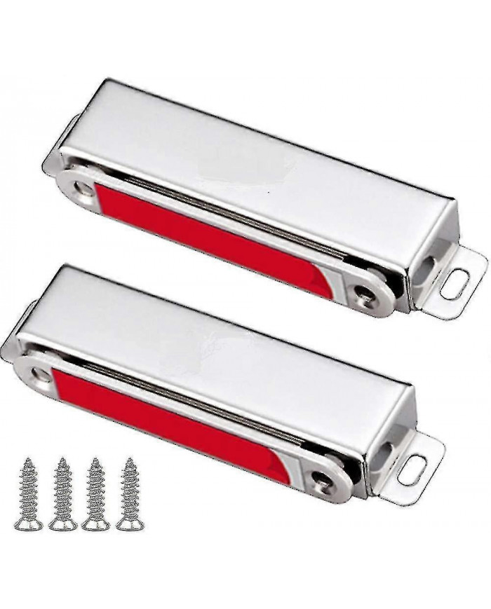 28kg magnétique fort magnétique porte de placard aimant 2 pièces en acier inoxydable magnétique poignées de porte [...]