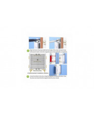 28kg magnétique fort magnétique porte de placard aimant 2 pièces en acier inoxydable magnétique poignées de porte [...]