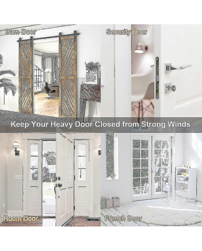 28kg magnétique fort magnétique porte de placard aimant 2 pièces en acier inoxydable magnétique poignées de porte [...]