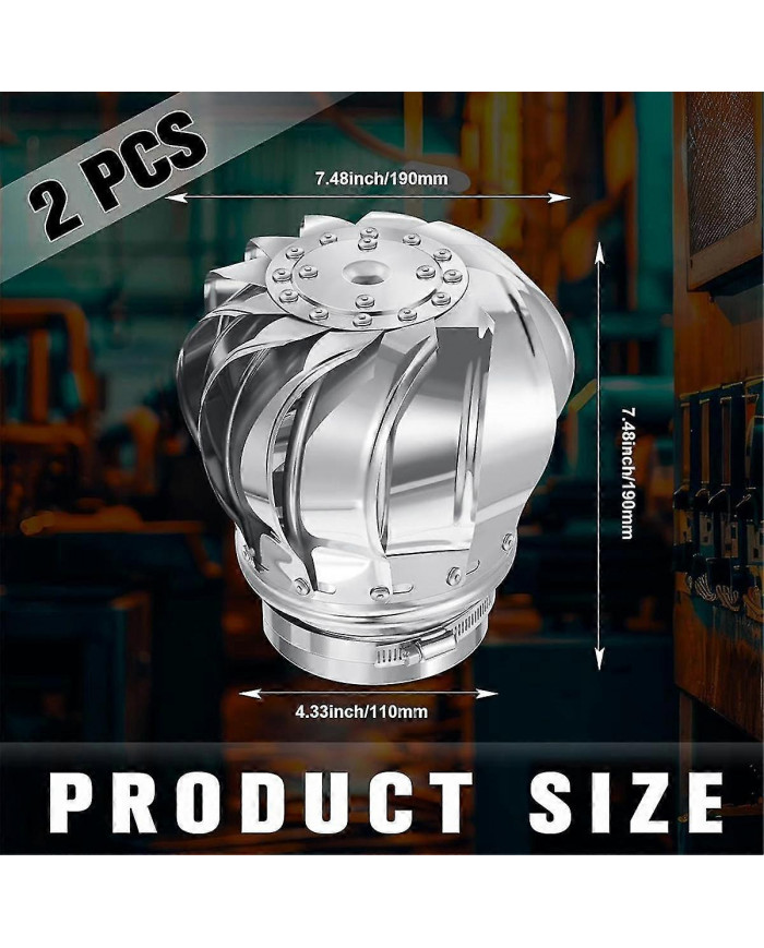 2 pcs 110mm non puissance ventilateur de toit éoliennes Ventilation de grenier Ventilation pour les maisons Usine [...]