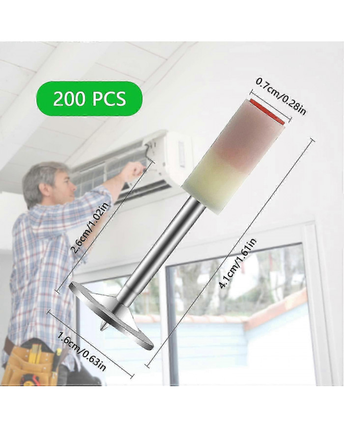 200 PCS Round Steel Nails 7.3mm, Mini Hand Nailer Nailer Accessories, Concrete Wall Fixtures