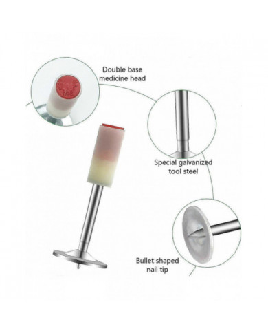 200 PCS Round Steel Nails 7.3mm, Mini Hand Nailer Nailer Accessories, Concrete Wall Fixtures