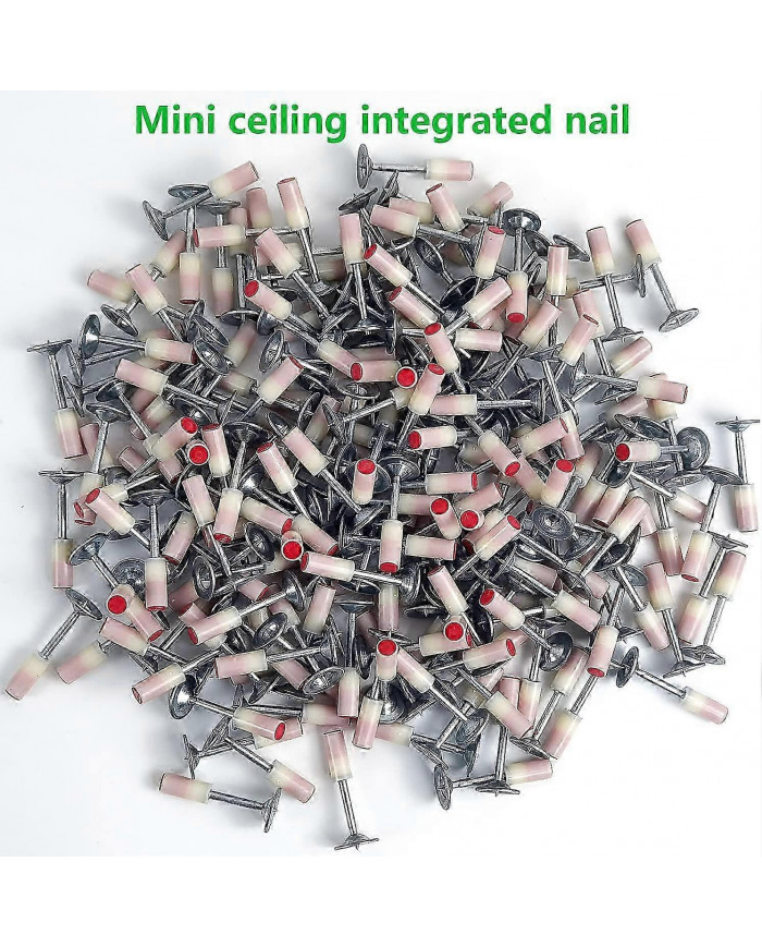 200 PCS Round Steel Nails 7.3mm, Mini Hand Nailer Nailer Accessories, Concrete Wall Fixtures