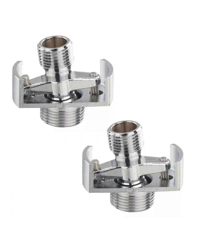 2x Réglage De L’Angle De Tuyau D’Admission Pomme de Douche En Cuivre Incliné Pied Courbé Coin Vis Excentrique