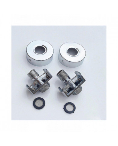 2x Réglage De L’Angle De Tuyau D’Admission Pomme de Douche En Cuivre Incliné Pied Courbé Coin Vis Excentrique