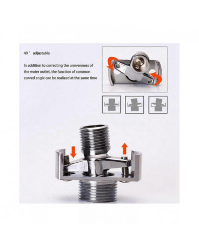 2x Réglage De L’Angle De Tuyau D’Admission Pomme de Douche En Cuivre Incliné Pied Courbé Coin Vis Excentrique