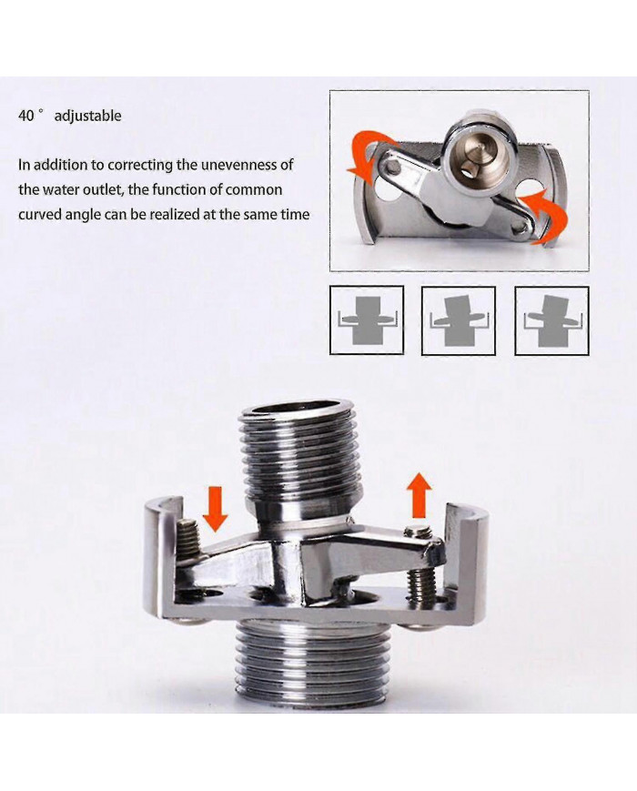 2x Réglage De L’Angle De Tuyau D’Admission Pomme de Douche En Cuivre Incliné Pied Courbé Coin Vis Excentrique