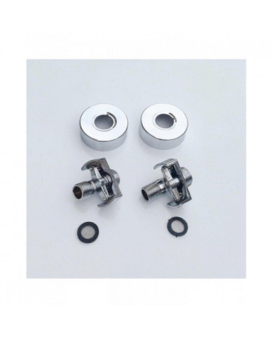 2x Réglage De L’Angle De Tuyau D’Admission Pomme de Douche En Cuivre Incliné Pied Courbé Coin Vis Excentrique