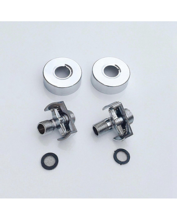 2x Réglage De L’Angle De Tuyau D’Admission Pomme de Douche En Cuivre Incliné Pied Courbé Coin Vis Excentrique