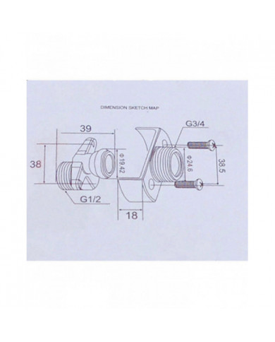 2x Réglage De L’Angle De Tuyau D’Admission Pomme de Douche En Cuivre Incliné Pied Courbé Coin Vis Excentrique