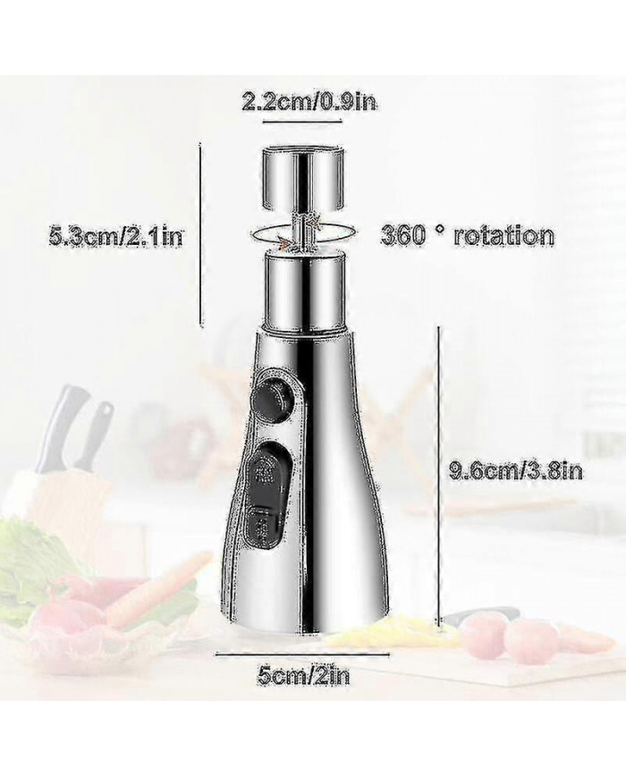 Tête de pulvérisation de robinet d’eau de robinet d’évier de cuisine - Buse de pulvérisateur de remplacement de 360