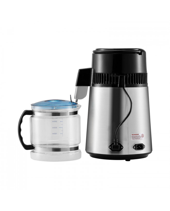 4L Distillateur D’eau Purificateur Machine Comptoir En Acier Inoxydable 304 Intérieur 750W